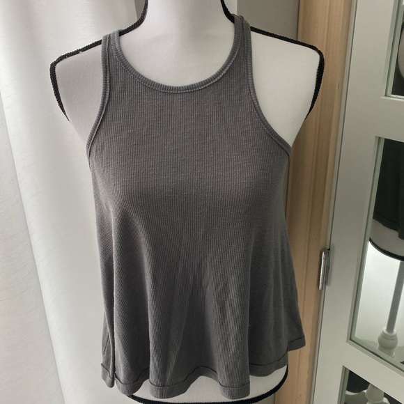 Free People Top Gray Tank Top - Picture 2 of 6